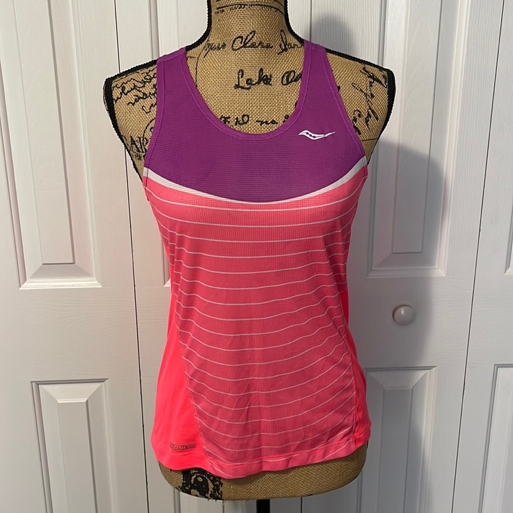 Saucony Pink/Purple Workout Tank Top